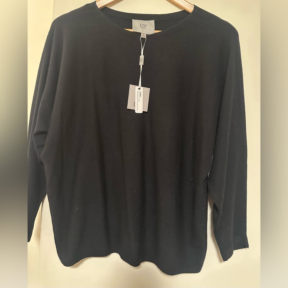 Milano Classic Black Crewneck Sweater